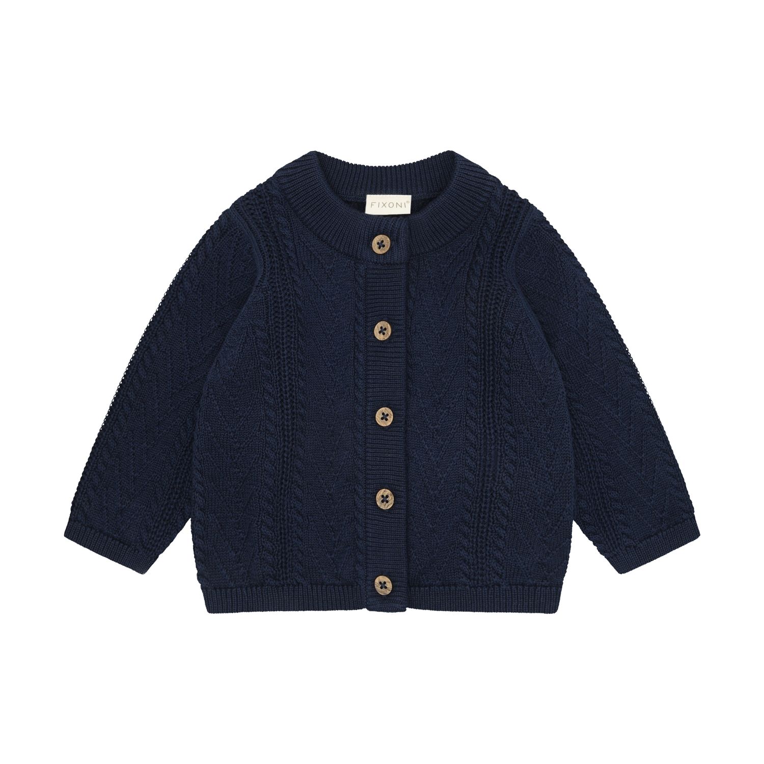 FIXONI-Cardigan Knit-Navy Blazer