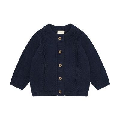 FIXONI-Cardigan Knit-Navy Blazer