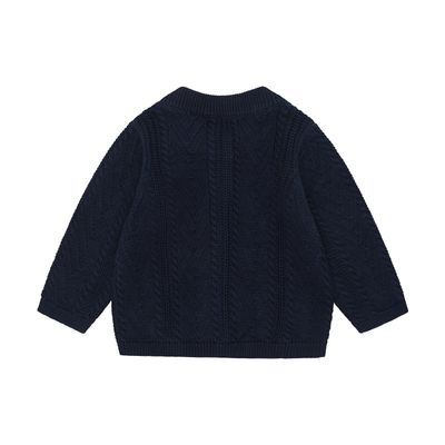 FIXONI-Cardigan Knit-Navy Blazer