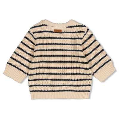 Feetje-Sweater gebreid streep - Winter Denims-Taupe
