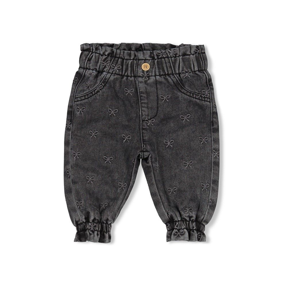 Feetje-Broek denim met borduurdsels - Winter Denims-Antraciet