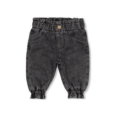 Feetje-Broek denim met borduurdsels - Winter Denims-Antraciet