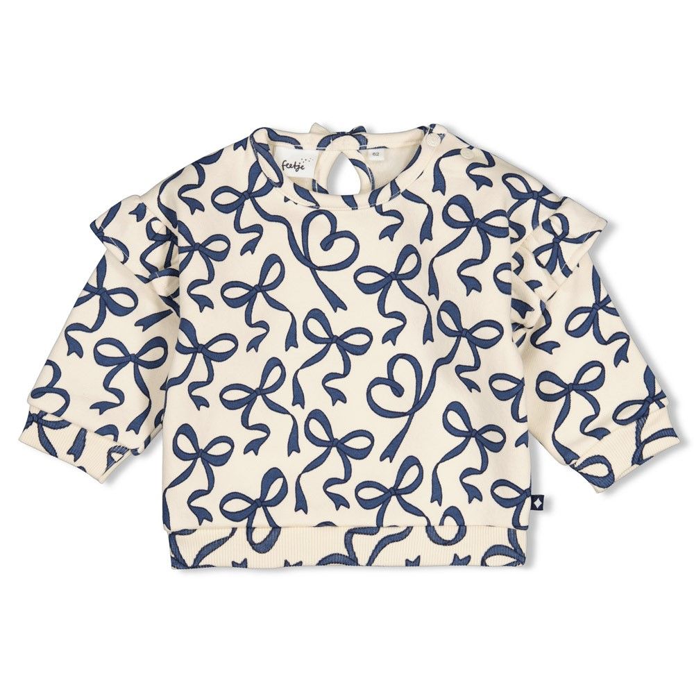 Feetje-Sweater AOP relaxed fit - Winter Denims-Offwhite