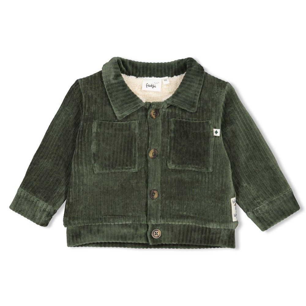 Feetje-Jasje velours rib - Wiggle and Waddle-Groen-W2622-51300579