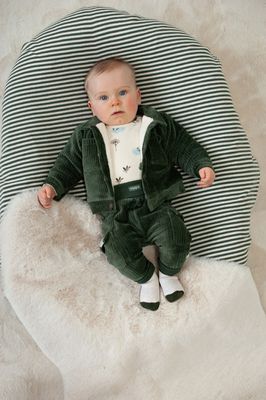 Feetje-Jasje velours rib - Wiggle and Waddle-Groen-W2622-51300579