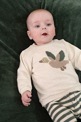 Feetje-Sweater - Wiggle and Waddle-Offwhite melange-W2622-51602840