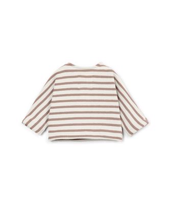 Play Up-STRIPED JERSEY SWEATER-DRAWING