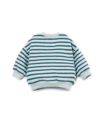 Play Up-STRIPED JERSEY SWEATER-CYANOTYPE
