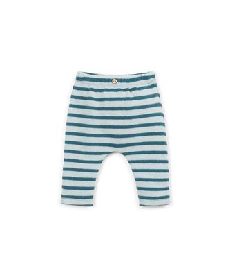 Play Up-STRIPED JERSEY LEGGINGS-CYANOTYPE