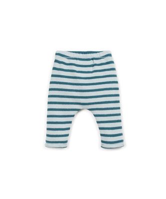 Play Up-STRIPED JERSEY LEGGINGS-CYANOTYPE