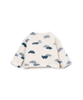 Play Up-PRINTED JERSEY SWEATER-CLOUDS DETAIL