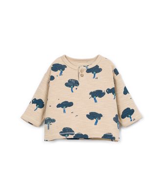 Play Up-PRINTED RIB FLAMÉ LS T-SHIRT-SKEIN-