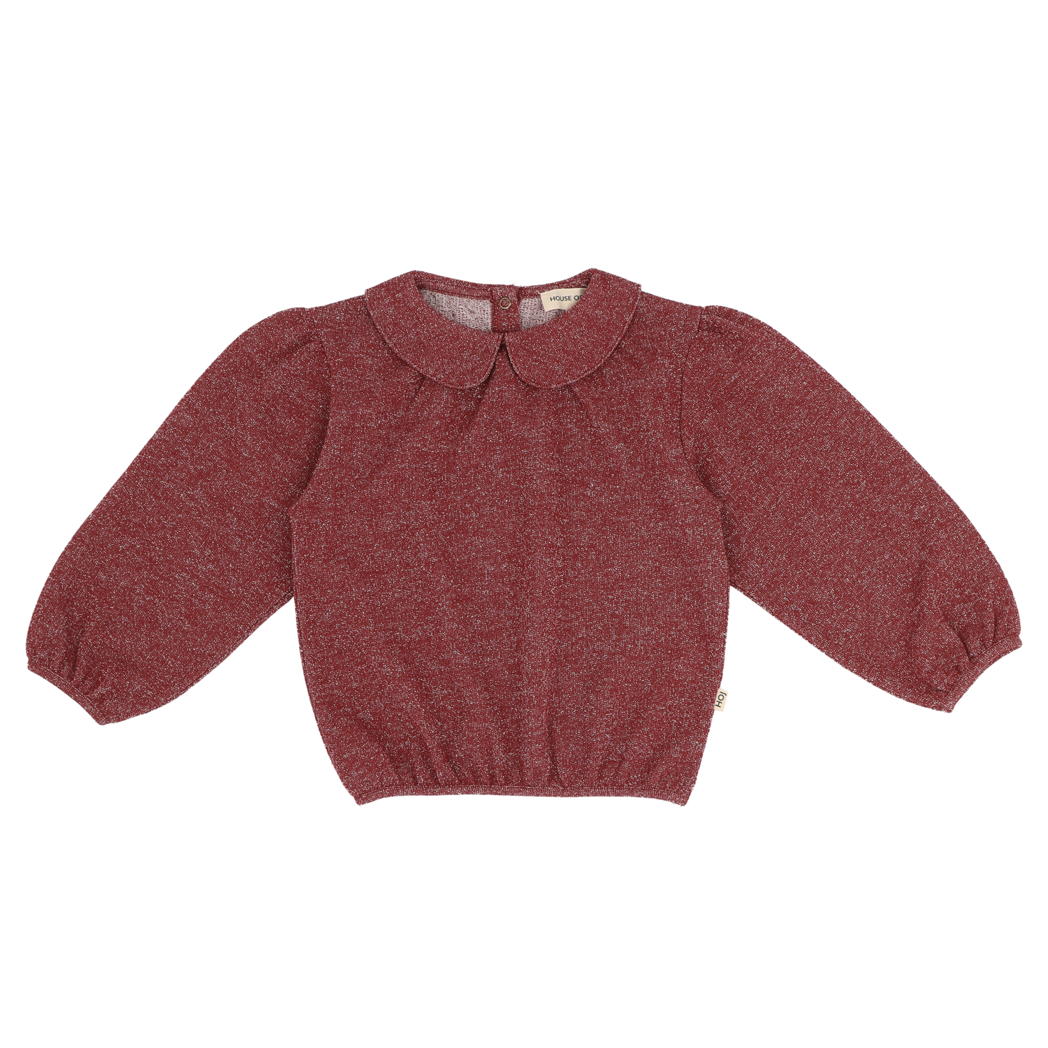 House of Jamie-Puff Balloon Collar Jumper-Ruby Sparkle