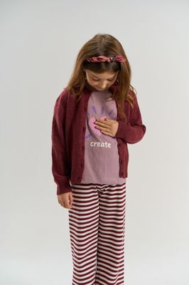 THE NEW-TNVerity Knit Cardigan-Burgundy TN-Girl