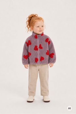 THE NEW-TNSTUna OS Teddy Jacket-Elderberry AOP TN-Toddler Girl