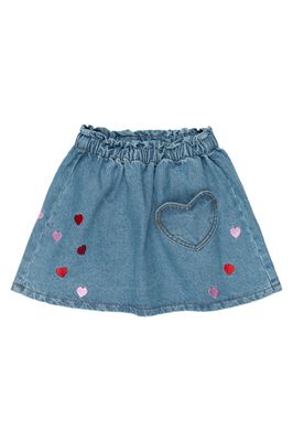 THE NEW-TNSTValora Denim Skirt-Light Blue Denim EMB-Toddler Girl