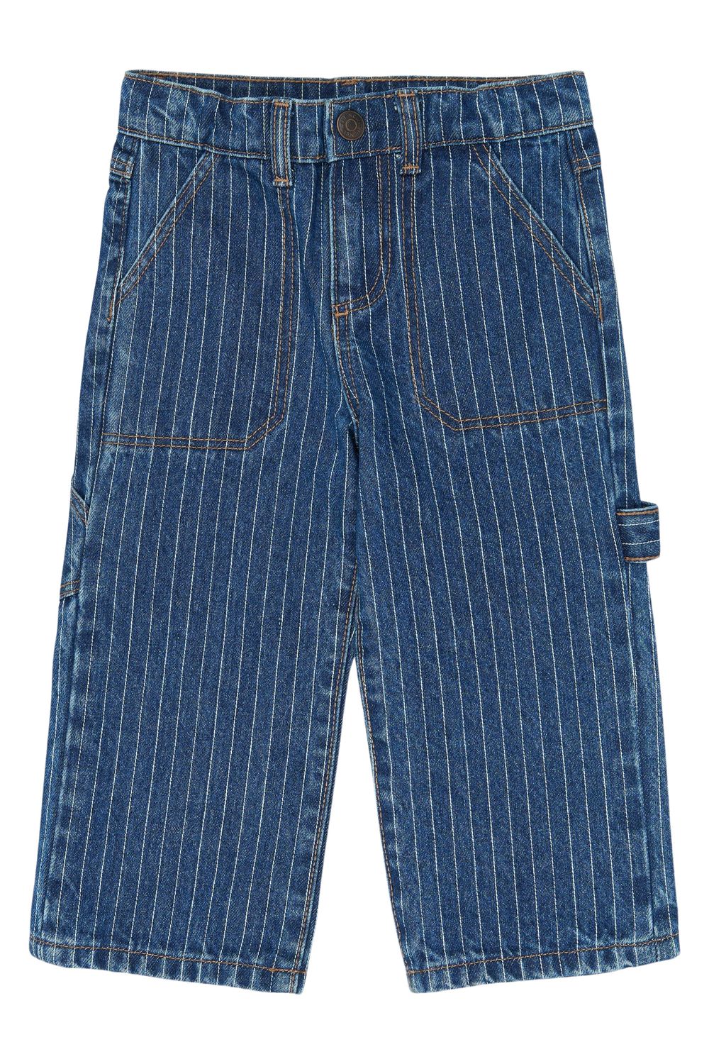 THE NEW-TNSTVilfredo Baggy Fit Worker Jeans-Medium Blue Denim AOP-Toddler boy
