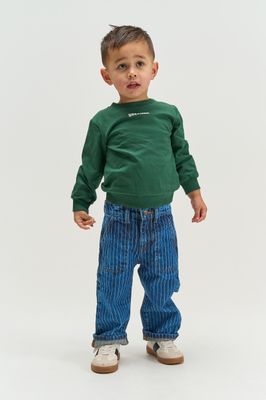 THE NEW-TNSTVilfredo Baggy Fit Worker Jeans-Medium Blue Denim AOP-Toddler boy
