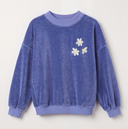 Velvet sweatshirt lavender
