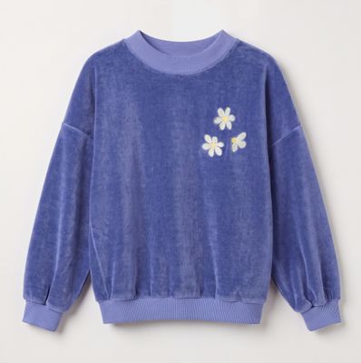Velvet sweatshirt lavender