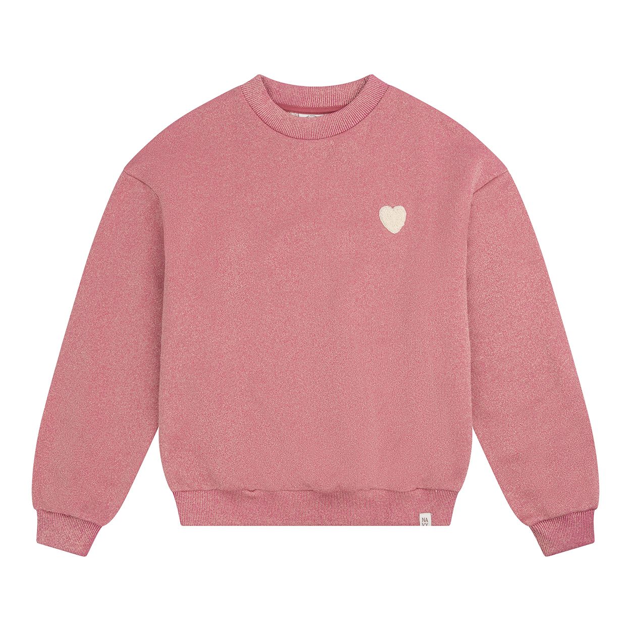 Navy Natural - Oversized sweater red violet glitter