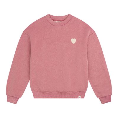 Navy Natural - Oversized sweater red violet glitter