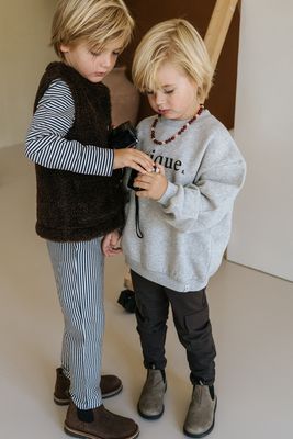 Navy Natural - Oversized sweater unique grey/brown