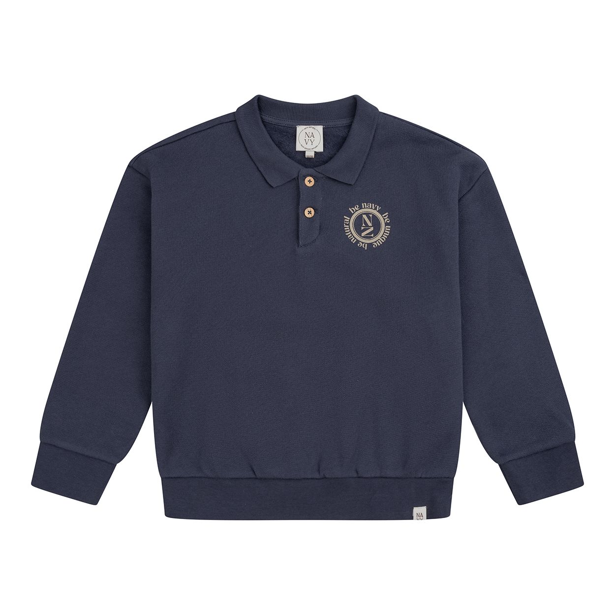 Navy Natural - Scott polo sweater graphite