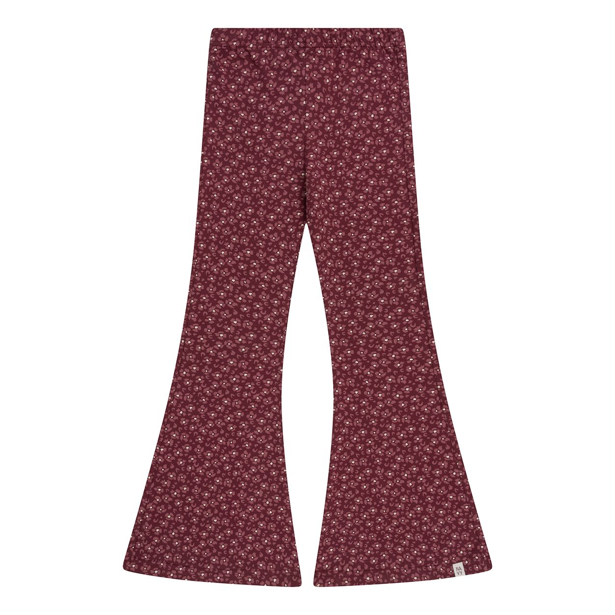 Navy Natural - Be flared burgundy leopard flower