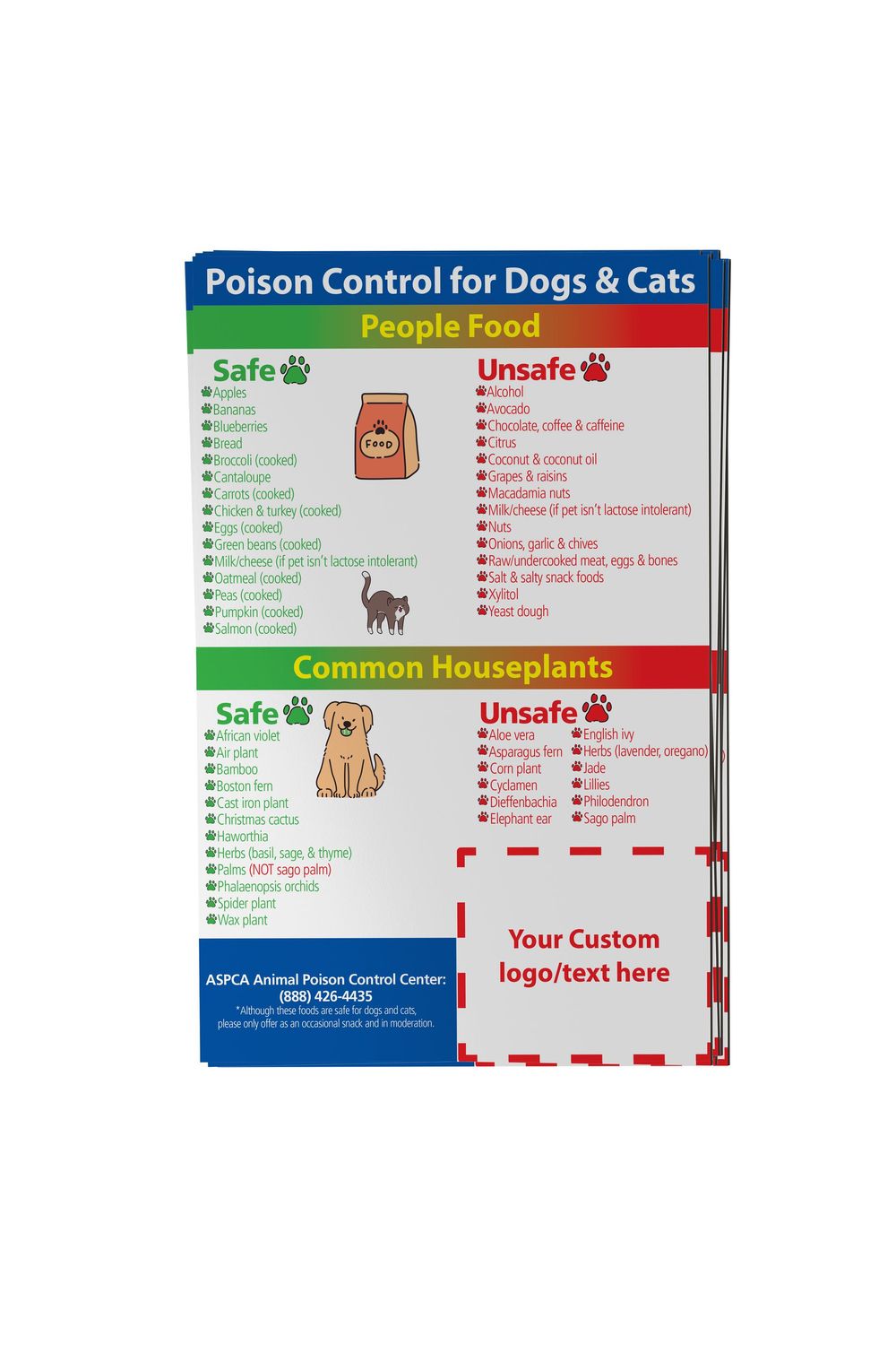 POISON CONTROL MAGNETS FOR DOGS & CATS – Instant Custom Branding for Vets & Rescues! (4"x6")