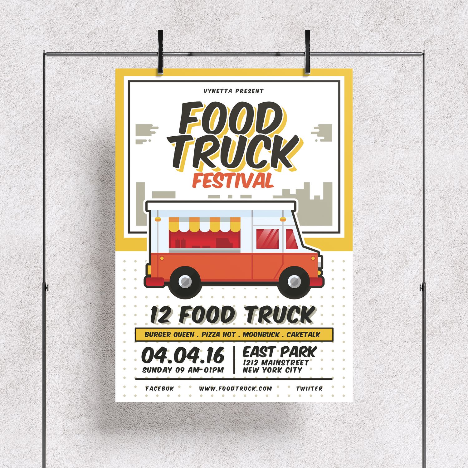 Hanging flyer of a festival event