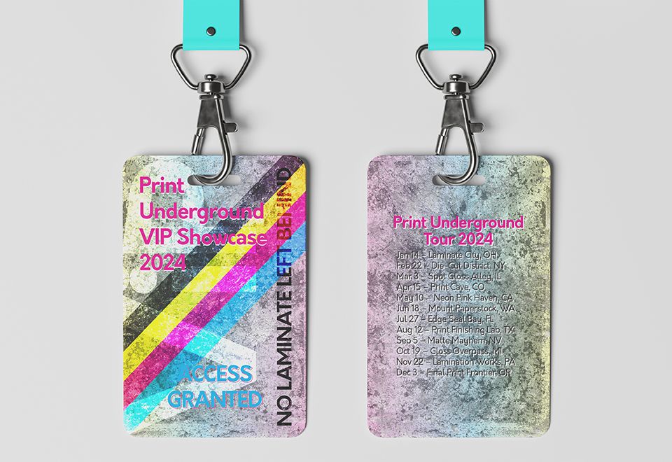 Custom Laminated ID Badges (with Color Accents)