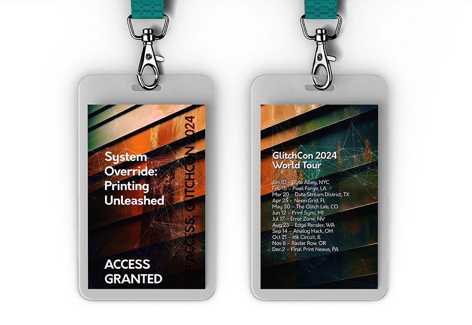 Custom Laminated ID Badges (with Color Accents)