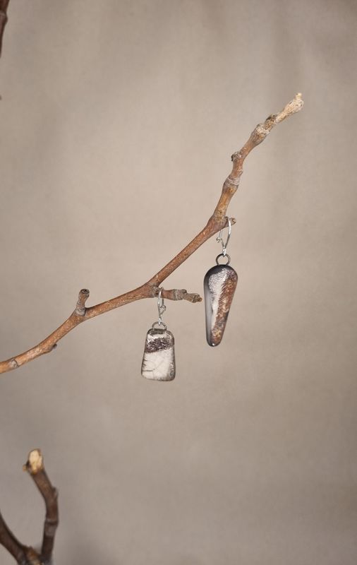 Raku Earrings #11