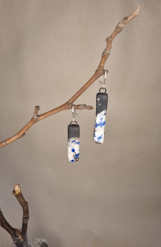 Raku Earrings #3