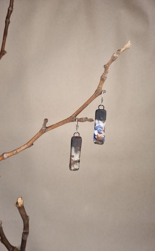 Raku Earrings #9