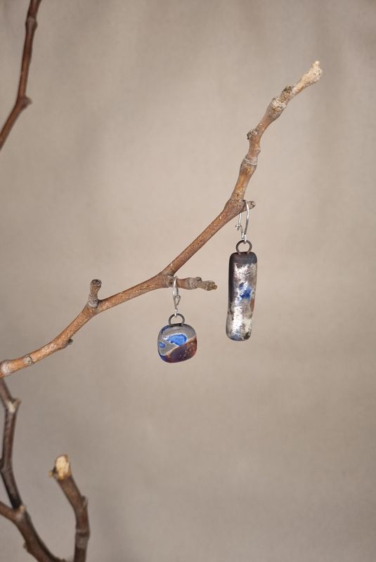 Raku Earrings #13