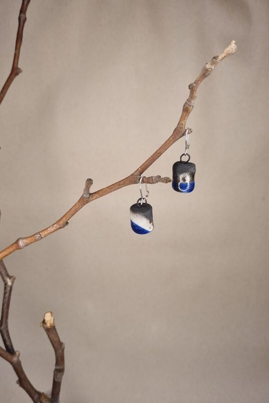 Raku Earrings #17
