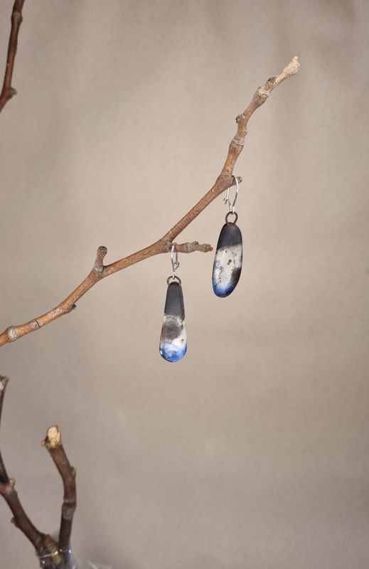 Raku Earrings #7