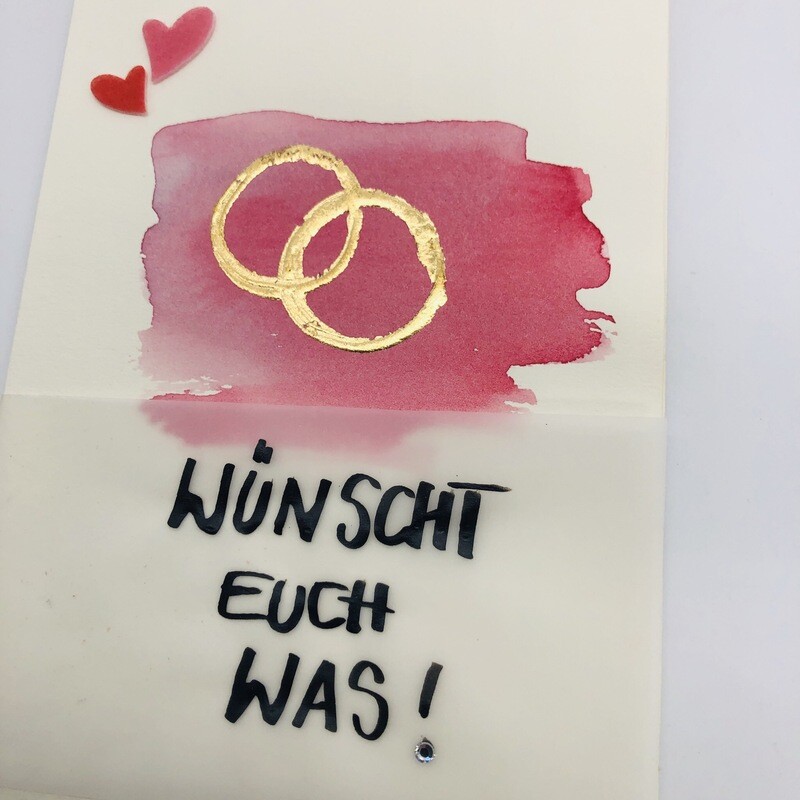 Billett „handmade“ groß - Wünscht euch was