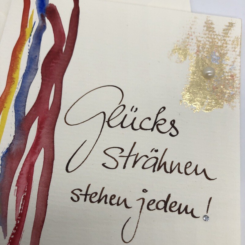 Billett „handmade“ Glückssträhnen