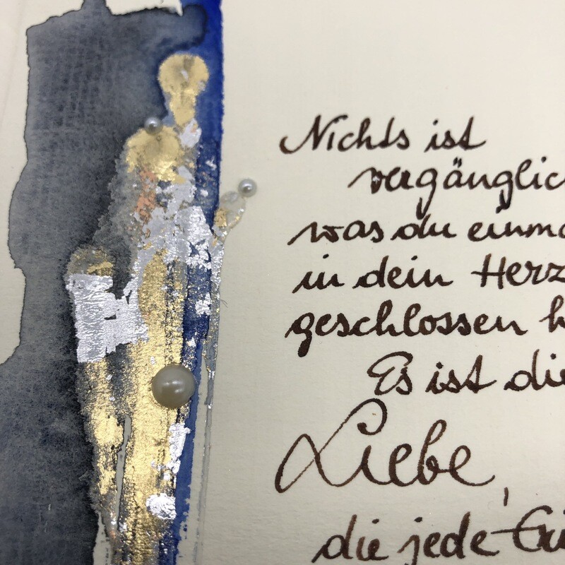 Billett „handmade“ Trauer - Mit Spruch
