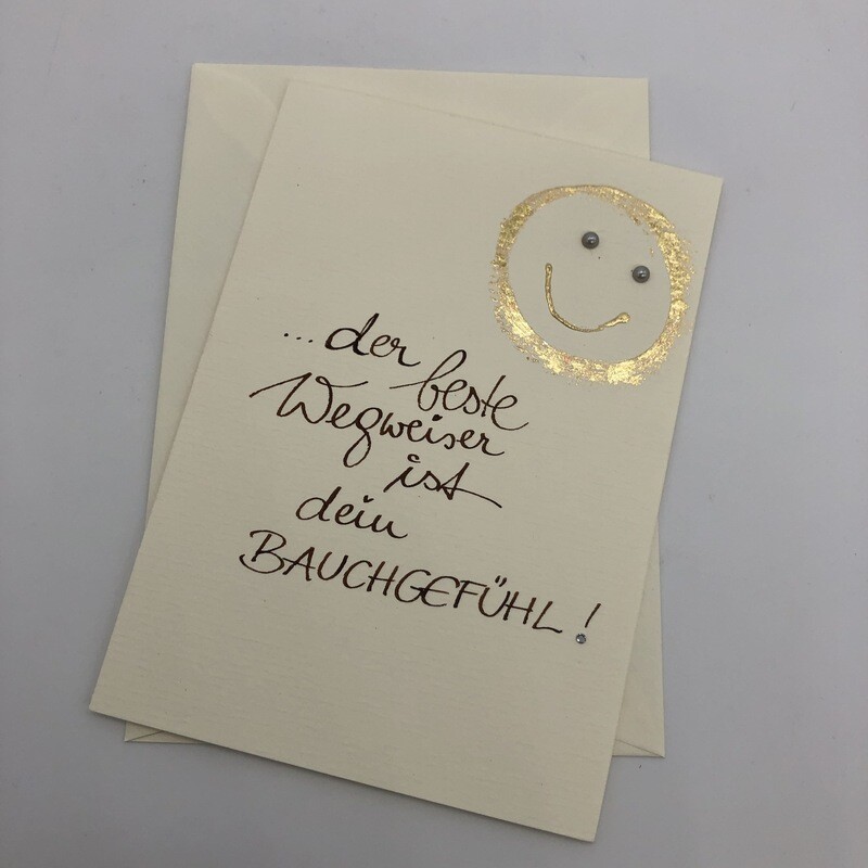 Billett „handmade“ Spruch