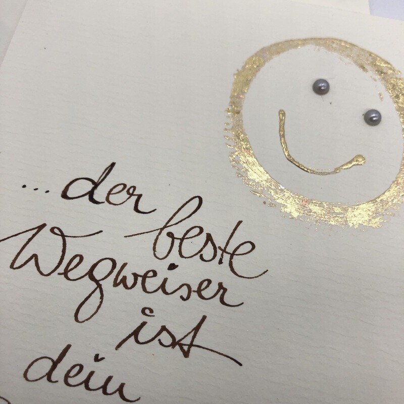 Billett „handmade“ Spruch
