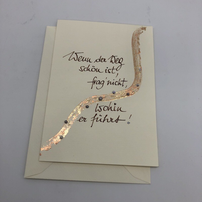 Billett „handmade“ Mit Spruch