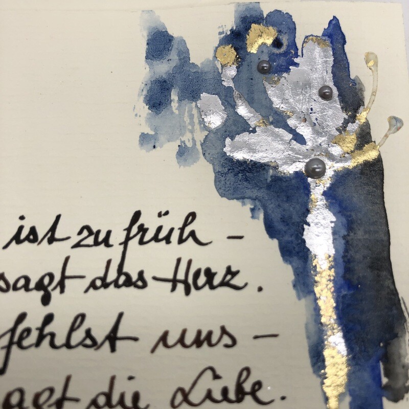 Billett „handmade“ - Trauer - mit Spruch