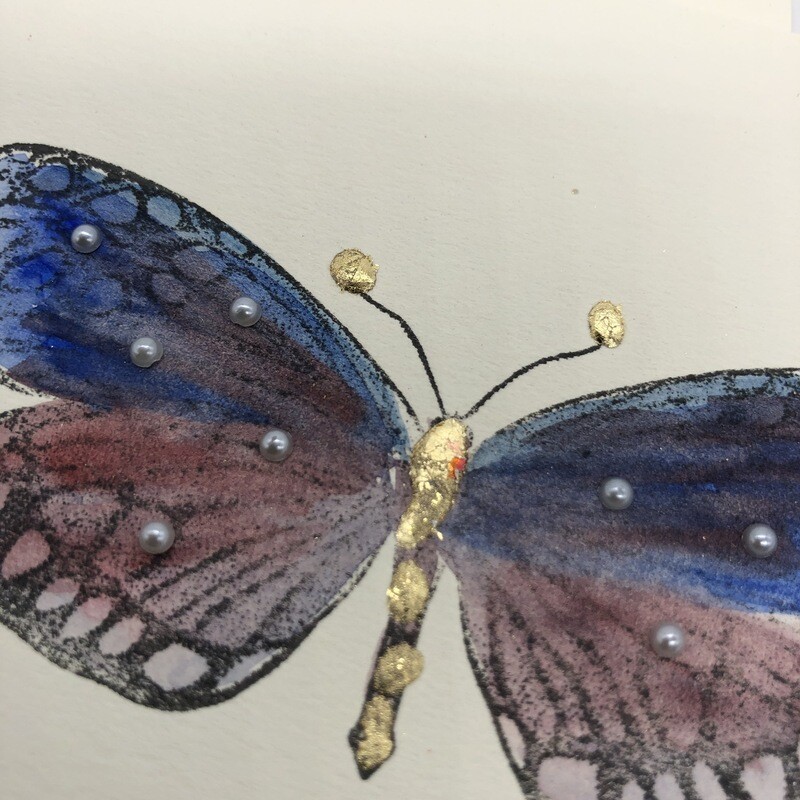 Billett „handmade“ Schmetterling
