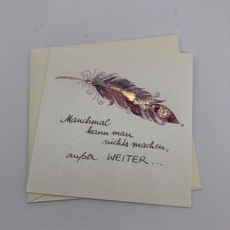 Billett „handmade“ - Spruch