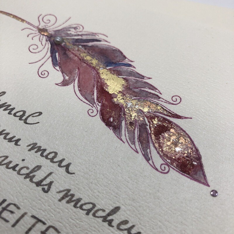 Billett „handmade“ - Spruch