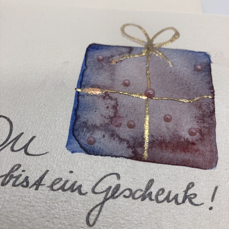 Billett „handmade“ - Du bist ein Geschenk